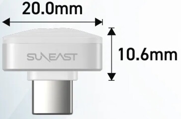 Suneast Nano 是世界上最短的 USB-C 闪存盘。(图片来源：Suneast）