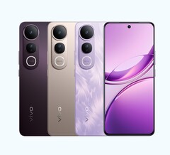 vivo V50 Lite 5G 有黑色、金色和紫色三种配色（图片来源：vivo）