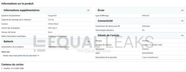 OnePlus 15 在法国亚马逊提前上市（图片来源：Equal Leaks）