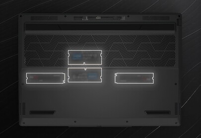 Tuxedo InfinityBook Max 15 游戏笔记本电脑最高可配备 128 GB 内存和 8 TB 存储空间。(图片来源：Tuxedo）