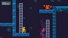 2D 平台游戏《BlockBlasters》的截图，该游戏因嵌入恶意代码导致加密货币钱包耗尽而被从 Steam 下架。(图片来源：Steam）