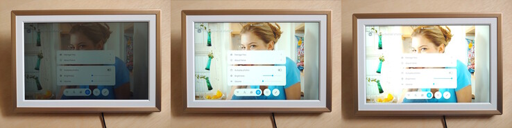 白天遮光窗附近 0%、50% 和 100% 的亮度。(ISO 100 f/1.6 1/30)