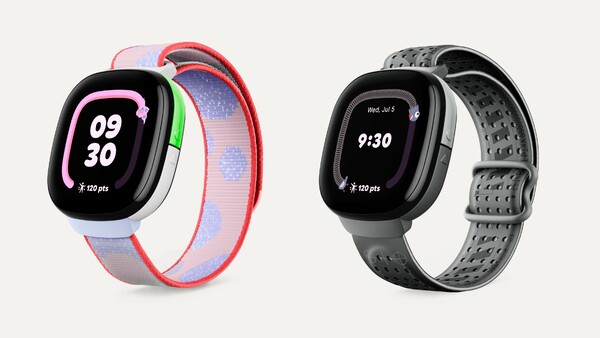 Fitbit Ace LTE Bubble Cats 和 Mechanoid 表带。(图片来源：Google）