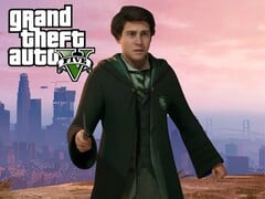 GTA 5》中霍格沃茨遗产角色的模拟图（图片来源：华纳兄弟娱乐公司、Rockstar Games，有编辑）