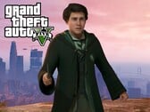 GTA 5》中霍格沃茨遗产角色的模拟图（图片来源：华纳兄弟娱乐公司、Rockstar Games，有编辑）