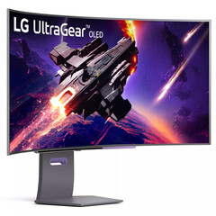 UltraGear OLED 45GS95QE 采用 800R 曲面外观。(图片来源：LG）