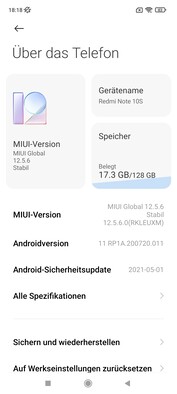 小米Redmi Note 10S的软件