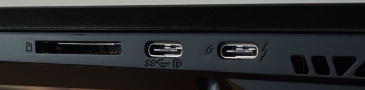 右边的端口：SD读卡器、USB-C（10Gbit/s，DP）、Thunderbolt 4