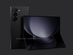 今年的Galaxy Z Fold 将采用比上一代更方正的设计,同时保留 6.2 英寸的盖板显示屏。(图片来源:@OnLeaks & SmartPrix)