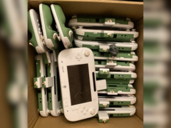 来自 GoFundMe 的图片显示了世嘉英国突袭行动中的任天堂 Wii U 开发套件原型（图片来源：GoFundMe）