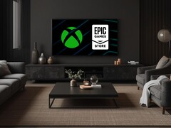 客厅中的 Xbox 和 Epic 游戏商店