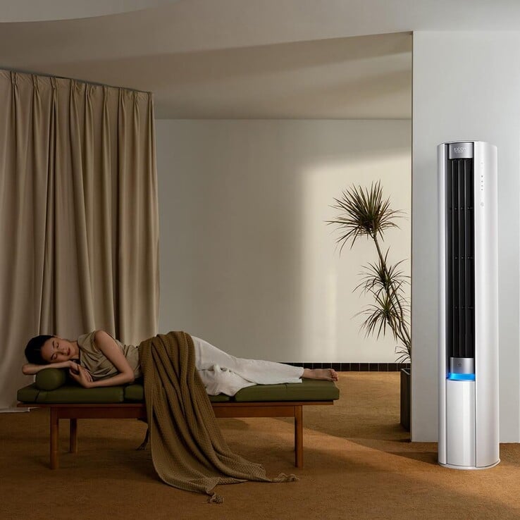 小米米家空调 Pro 超节能立式 2HP 超一级能效。(图片来源：小米
