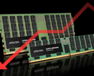 美光 DDR5 DRAM 模块（用 Canva 编辑）。