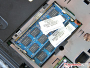 The two RAM slots hold a 4 GB module each, ...