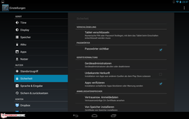 Security features in system settings