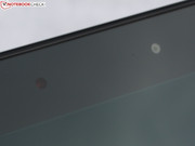 The touch-panel can reflect under certain circumstances and therefore limit the visibility.