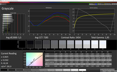 Grayscale (Display mode AMOLED cinema, target color space: sRGB)