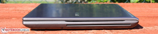 Right side: Slot-in DVD burner