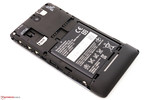 The battery is exchangeable. Integrated card reader.