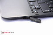 The keyboard dock has two USB 2.0 ports.