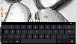 Virtual keyboard - standard layout