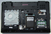 The service hatch is only held by two screws.
