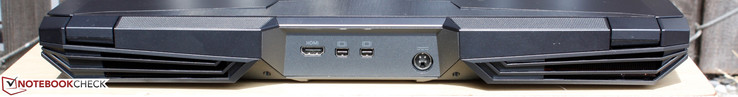 Rear: HDMI 2.0, 2x mDP 1.3, AC adapter