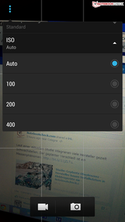 Camera application currently with an ISO setting bug.