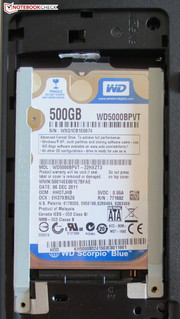 The hard drive could be switched out easily.
