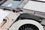 2.5 W subwoofer next to GPU fan 2.5 W subwoofer next to GPU fan