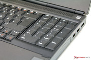 The thin edge also allows the numeric keypad enough space.