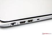Not a lot of ports, but they are up to date with USB 3.0 and HDMI.