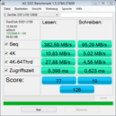 System info: AS SSD Benchmark der SSD