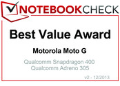 最有价值产品奖 2013年12月: Motorola Moto G
