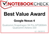 最有价值产品奖 2013年8月: Google Nexus 4