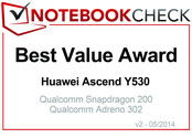 最有价值产品奖 2014年4月: Huawei Ascend Y530