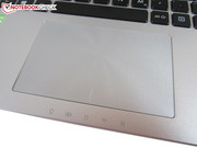 The touchpad is generously sized.