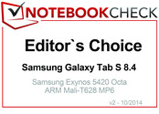 2014年10月编辑选择奖: 三星 Galaxy Tab S 8.4