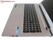 The optical drive is located on the right hand side.