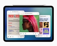 Apple iPad 终于可以像模像样地使用多应用窗口进行多任务处理了。(图片来源：Apple)