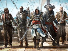 刺客信条 4：黑旗》（Assassin&#039;s Creed IV: Black Flag）中爱德华-肯维（Edward Kenway）和他的海盗船上的船员们（图片来源：育碧