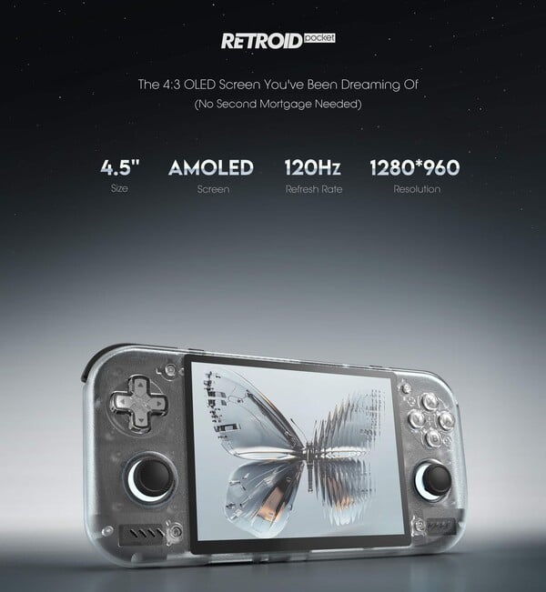 Retroid Pocket Nova 将配备一块 120Hz AMOLED 显示屏。