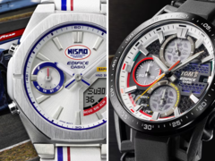 从右到左（如图）--卡西欧 Edifice EFS-S641TMS-1A 和 ECB-S10NIS-7AJR Heritage Edition。(图片来源：卡西欧）