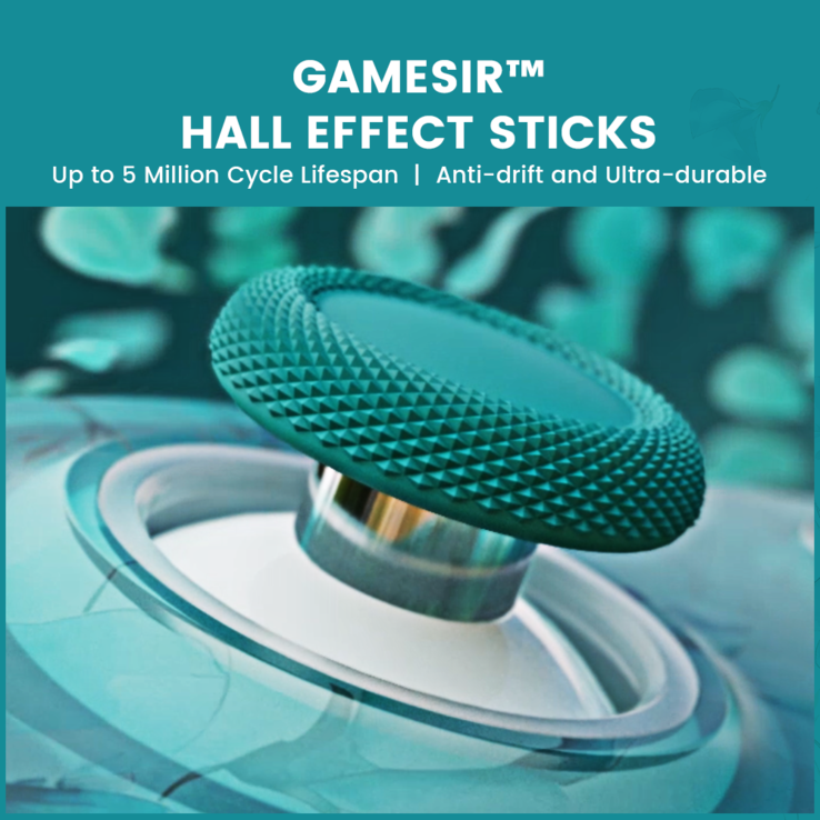 GameSir T7 Pro Floral 配备了 GameSir 自制的防漂移霍尔效应操纵杆（图片来源：GameSir）