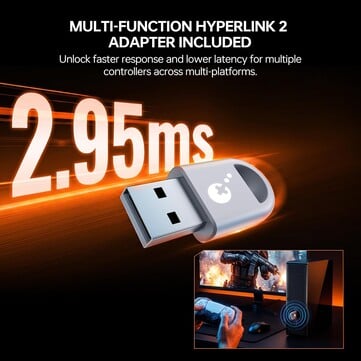 Hyperlink 2 适配器可实现更低的延迟和更高的轮询率。