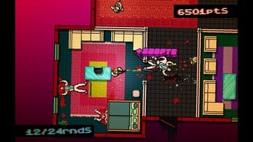 图为:《Hotline Miami》的一张游戏截图。