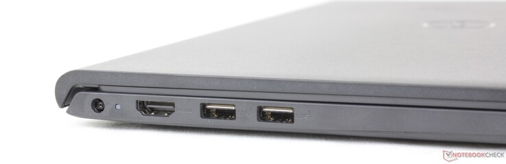 左边：AC适配器、HDMI 1.4、2x USB-A 2.0