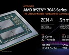 AMD Ryzen 9 7945HX具有80MB的组合二级+三级缓存。(来源：AMD)