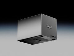 新款 ME Pro 配置搭载了奔腾银牌 J5005 处理器。图为:展示该 NAS 设计的渲染图。
