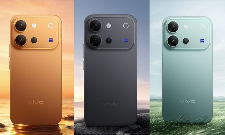 Vivo V8 提供 Sunrise Anthem、Stellar Black 和 Horizon Blue 配色